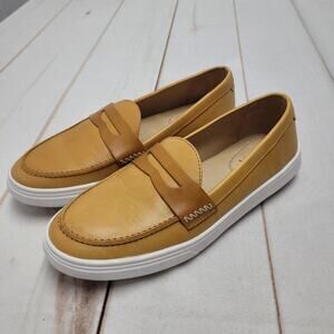 Patina Portland Leather Boardwalk honey penny loafers slip on shoes